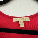 Bordeaux  Red Half Sleeve Bodycon Midi Dress Women’s M Stretch Casual Summer Photo 2