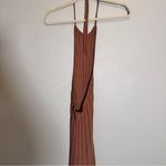 Meshki  Adrienne Halter Midi Dress Womens S Ribbed Knit Open Back Fall Casual Photo 8