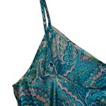 Vintage Satin Slip Dress Fairy Coquette Y2K Psychedelic Size Medium Blue Photo 4
