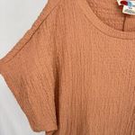 Free People  Beach Peach Ruffle Babydoll Shirt Mini Dress Boho Size Medium Photo 1