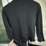 South Moon Under Neely () black cotton jacket, leather jacket style size small Photo 6