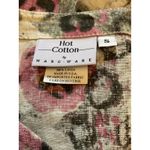 Hot Cotton by Marc Ware Floral Leopard Print Linen Top Blouse Small Pink Photo 7