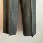 Banana Republic  Women’s Gray Wool Lined Stretch‎ Pinstripe Dress Trouser Pants 6 Photo 4