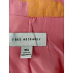 Free Assembly Womens XXL Pink & Yellow Checkered Blazer Photo 3