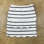 J. McLaughlin  Providence petal pull on White and navy Striped skirt
Size: 2 Photo 0