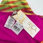 Becca ETC Trendy Awaken Shirred-Side Bikini Bottoms Stripe Colorful 1X Photo 4