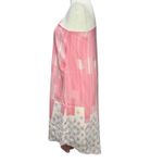 Maeve Anthropologie Avalonne Dress 4 Pink White Silk Asymmetric Whimsy Ethereal Photo 6