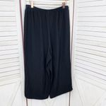 Eileen Fisher Eileen‎ Fisher Textured Crinkle Wide Leg Crop Pull On Pants Black Medium Photo 1