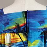 Royal Hawiian Creations Vintage Sunset Island Midi Dress Sz S Blue Photo 11
