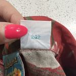 Bahama Beach Size 14 Shirt Dress Red Floral Print Button Up Sleeveless Women’s Photo 6