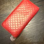 Gucci Authentic  Red Guccissima Leather Zip Wallet | Heart Charm | Photo 9