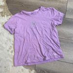 Life is Good Daisy Print Purple Tee Photo 0