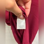 Mi Ami Blouse Womens XS Burgundy Button Down Tie Waist Short Sleeve Red Photo 5
