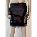 SheIn Black Satin & Lace Peek A Boo Mini Skirt Photo 9