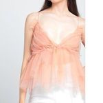 FORTE FORTE Tulle Flounce Top Rose Pink Womens Size 1 US 4 Photo 0