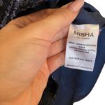 MISHA Avery Sequin Slip Midi Dress With Slit & Low Back In Blue Size 4 Photo 10