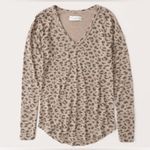 Abercrombie & Fitch Soft A&F Cozy Leopard Print Long Sleeve Top Y2K Photo 1