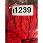 Lands End Cherry red‎ cable knit sweater Size 14 Chunky Cozy Granny core Red Photo 7