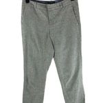 Banana Republic  Womens Avery Pants Cotton Linen Blend Ankle Crop Gray 2 Photo 0