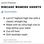 Levi's NWT Levi’s Lavender Ribcage Shorts 25 Photo 15