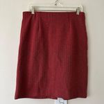 J.Jill Women's Red Herringbone Pull On Stretch Pencil Skirt - Size S Tall Photo 0