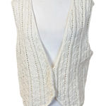 Vtg Ivory White Crochet Vest Medium Turtle Bay Open Knit 80s 90s Coquette Photo 0