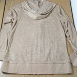 Diane Gilman New Women’s  Fleece Velour Zip up Hoodie Jacket Tan Size Xs Photo 4