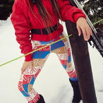 Free People NWT  Dawn To Dusk Printed Base Layer Leggings in Combo Photo 0