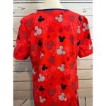 Disney  Mickey Mouse Scrub Shirt Top‎ Large Nursing Uniform Vet Dental USA Stars Photo 6