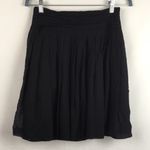 Flowy Black Silk Skirt Petite Size 6P Photo 0