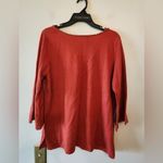 Bob Mackie  Wearable Art Women’s L Sweater Red Sequins Beaded Cut Out Neckline Photo 5