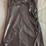 Forever 21 NWT  SILVER METALLIC PARTY Mini Dress size S Holiday New Years Eve Photo 0