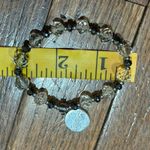 Rustic Cuff Christian Faith Stretch Bracelet Silver & Clear Beads Charm Logo Photo 11