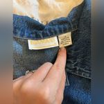 Roamans brand denim jean jacket with American flag patch on back Large 1XL Size 1X Photo 2