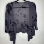 frenchi Gray Black Tie Dye Thin Cardigan Sz XS Photo 5