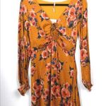 Free People Morning Light Floral Retro Printed Long Sleeve Mini Dress Size 0 Photo 5