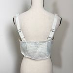 Wild Fable  Cream Rhinestone Square Neck Crop Top M Glam Cowgirl Party Bustier Photo 1