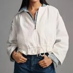 Maeve Anthropologie  NWT White Beach Parachute Bomber Jacket Size Medium‎ Photo 1
