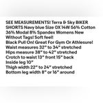 TERRA & SKY Biker Shorts Size 0X 14W Polyester Spandex Pull On Navy Womens NWOT Blue Photo 5