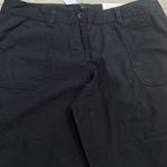 Loft Ann Taylor  Original Crop Pants size 6 Featherweight Straight Fit Black Photo 2