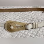 Women’s Vintage Omega Ivory Leather Belt 35” waist 16/18 XL Photo 2
