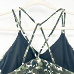 Core 10 Womens Spectrum Strappy‎ Longline Plunge Yoga Camo Sports Bra Size L Green Size L Photo 7