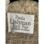 Pristine Paula Lishman M Rose Beige Sheared Beaver Cotton Knit Jacket Tan Size M Photo 3