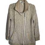Free People Sz XS Oatmeal Boucle Jacket Fuzzy Cardigan Sweater Photo 0