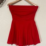 Rachel Roy RED Strapless Pleated DRESS NWOT Cocktail Prom Party Size 4 Photo 0
