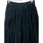 Susan Bristol Vintage  Brushed Velvet Midi Skirt Womens Size 8 Green Black Zip Photo 3