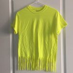 Neon yellow fringe t shirt Photo 1