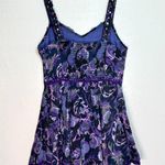 Free People  Mini Dress 4 Purple Violet Beads Embroidery Sleeveless Sequins Lined Photo 3