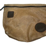 Vintage Carlos Falchi Snake Skin Embossed Leather Bag Pouch Cosmetic Case Photo 0