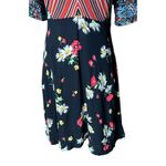 Free People  Mix It Up Printed Patchwork Stripe Floral Mini Dress Hippie Boho 8 Photo 5